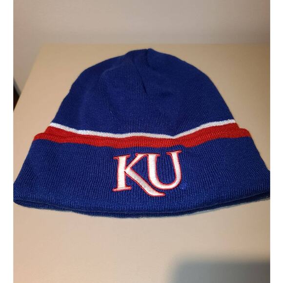 Adidas University of Kansas KU Beanie hat cap - Picture 1 of 5